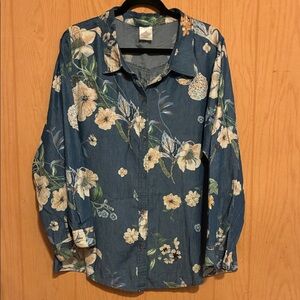 Floral Blue Men's Shirt